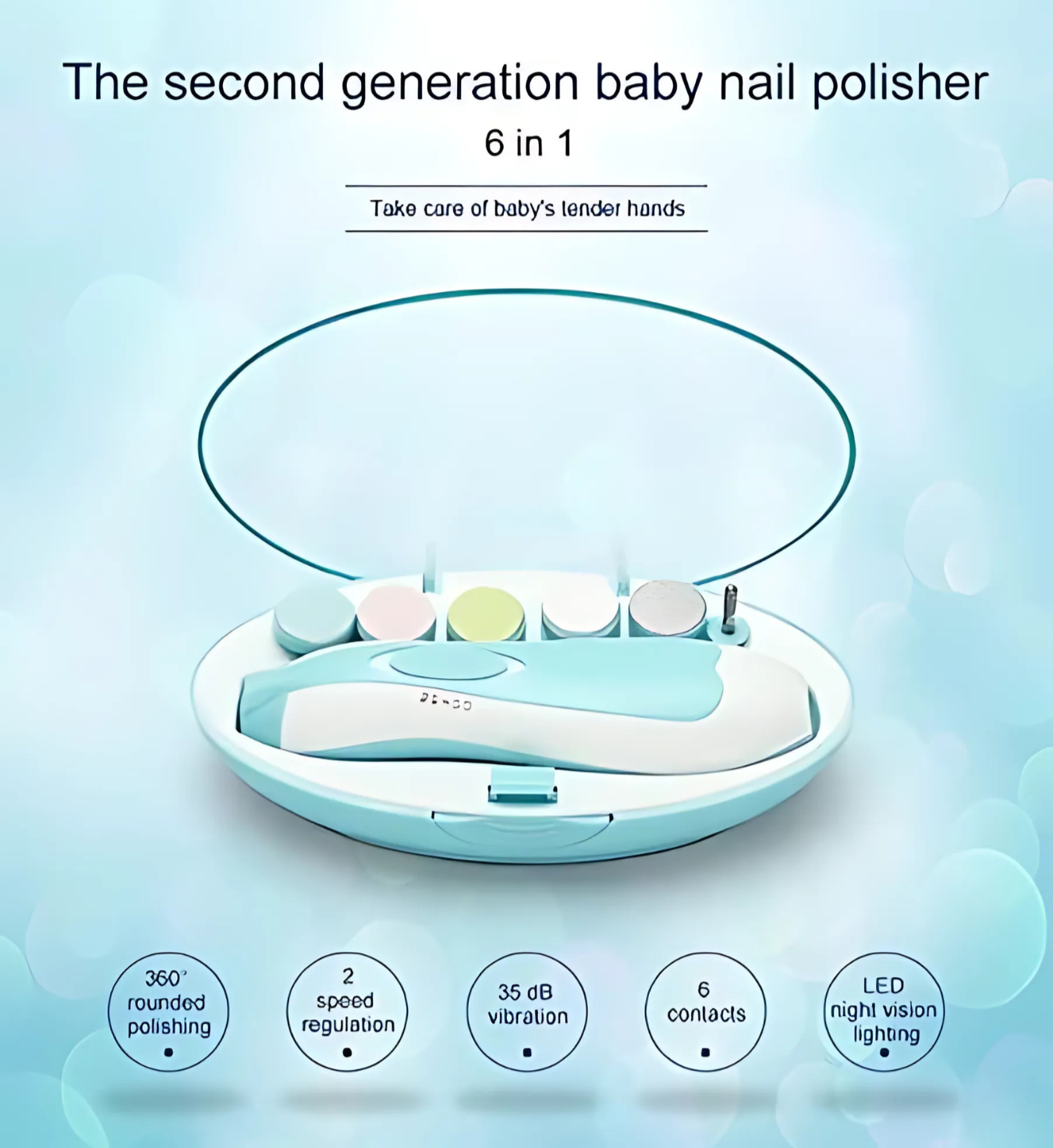 TenderTrim™ – Safe & Silent Baby Nail Trimmer with Soft LED Light