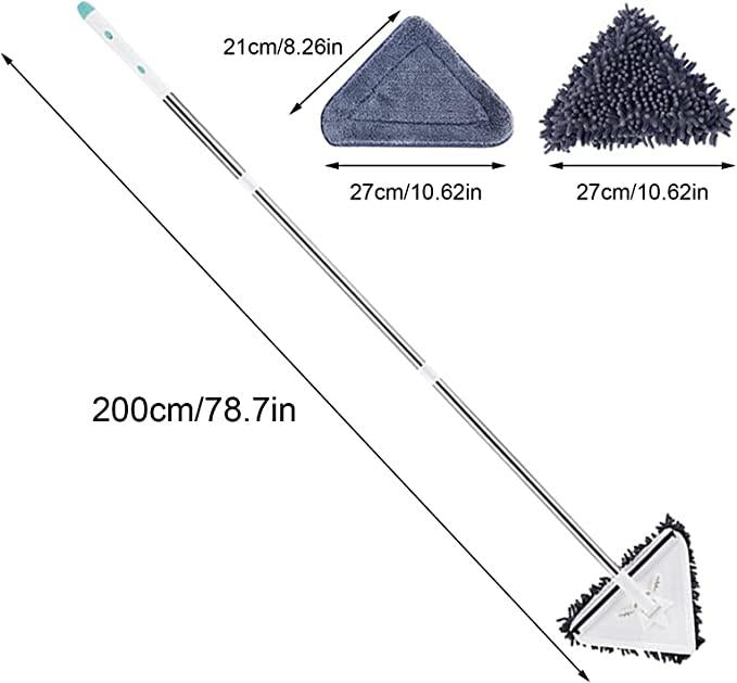 GlideMax Triangle Cleaning Mop- 360° Multipurpose Floor Cleaning Mop