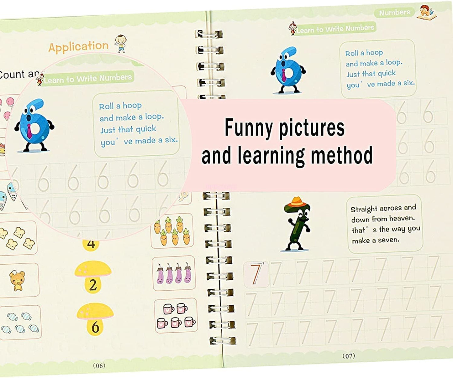 EduScribe Magic Practice Copybook Set – Reusable Interactive & Cognitive Learning Kit for Kids (4 Books + Pen + 10 Refills)