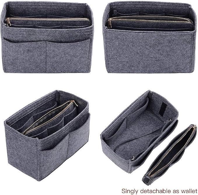 BagÉlan™ Felt Purse Organizer – Premium Insert with Detachable Pouch for Effortless Handbag Elegance