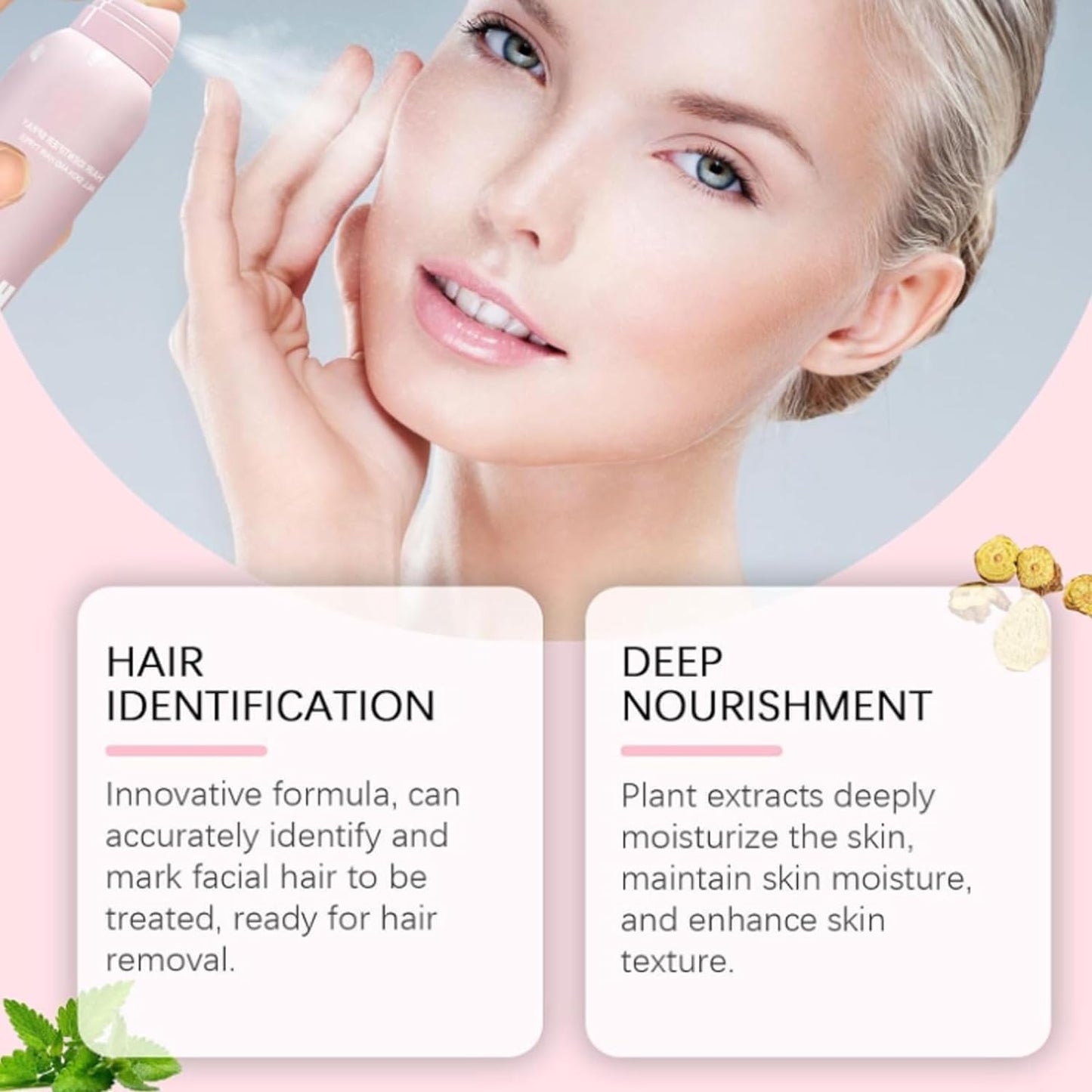 Silken Veil – Reveal & Remove Hair Identifier Spray with 4 Ultra-Smooth Razors