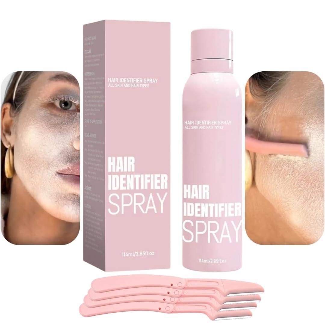 Silken Veil – Reveal & Remove Hair Identifier Spray with 4 Ultra-Smooth Razors