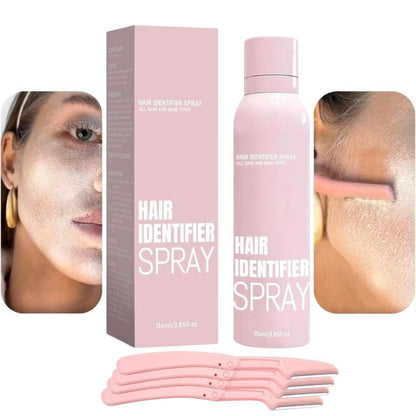 Silken Veil – Reveal & Remove Hair Identifier Spray with 4 Ultra-Smooth Razors