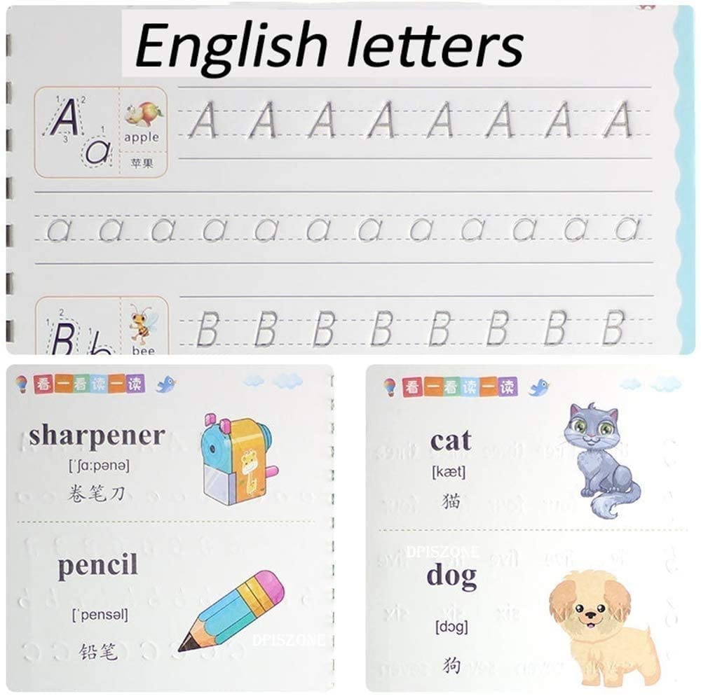 EduScribe Magic Practice Copybook Set – Reusable Interactive & Cognitive Learning Kit for Kids (4 Books + Pen + 10 Refills)