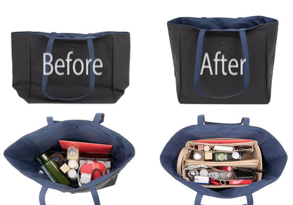 BagÉlan™ Felt Purse Organizer – Premium Insert with Detachable Pouch for Effortless Handbag Elegance