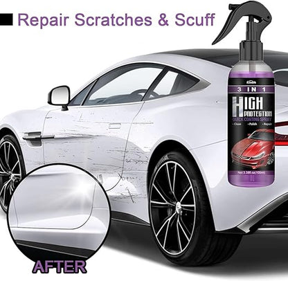 NanoGlide™ 3-in-1 High Protection Quick Car Ceramic Coating Spray – Ultra Gloss & Shield
