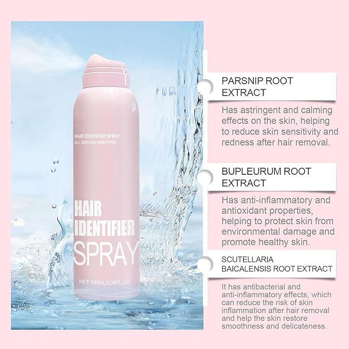 Silken Veil – Reveal & Remove Hair Identifier Spray with 4 Ultra-Smooth Razors