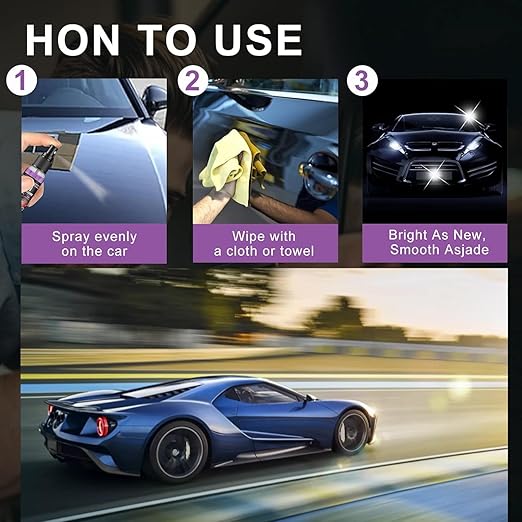 NanoGlide™ 3-in-1 High Protection Quick Car Ceramic Coating Spray – Ultra Gloss & Shield