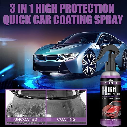 NanoGlide™ 3-in-1 High Protection Quick Car Ceramic Coating Spray – Ultra Gloss & Shield