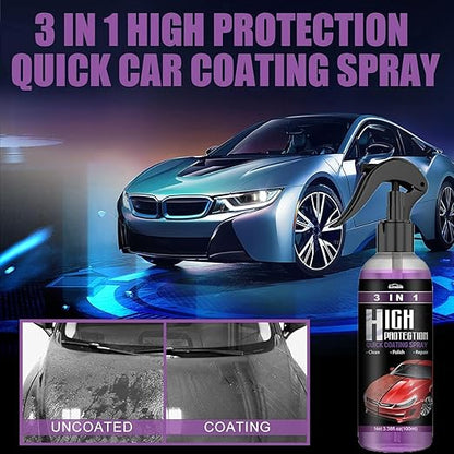 NanoGlide™ 3-in-1 High Protection Quick Car Ceramic Coating Spray – Ultra Gloss & Shield