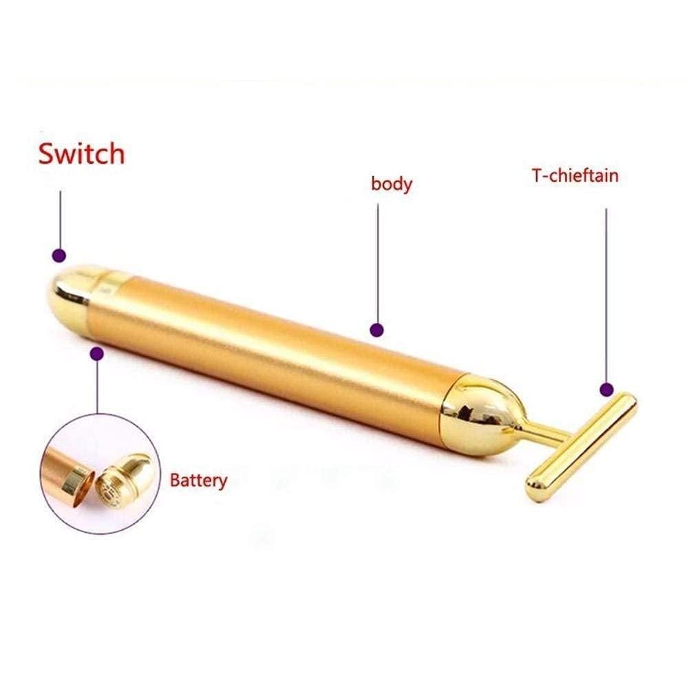 AuricGlow 24K Gold Energy Beauty – Electric Facial Massager for Anti-Aging, Lifting, Firming & Skin Rejuvenation