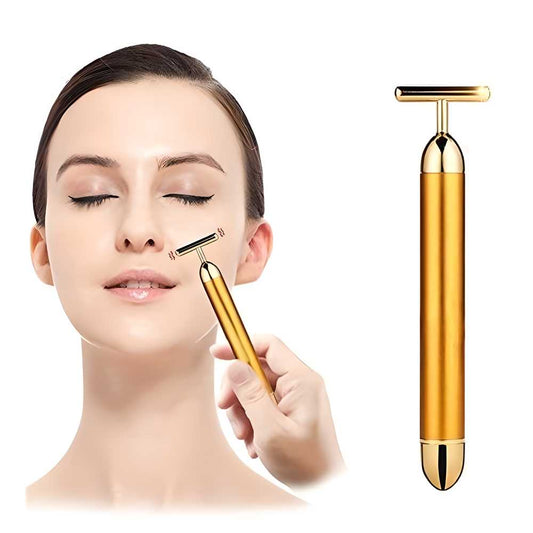 AuricGlow 24K Gold Energy Beauty – Electric Facial Massager for Anti-Aging, Lifting, Firming & Skin Rejuvenation
