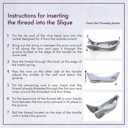 Slique Face & Body Hair Threading Kit – Precision Hair Removal Tool for Silky-Smooth Skin
