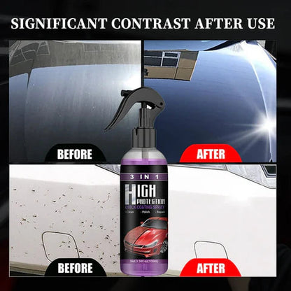 NanoGlide™ 3-in-1 High Protection Quick Car Ceramic Coating Spray – Ultra Gloss & Shield