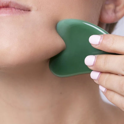 GlowGem 100% Natural Jade Roller & Massage Stone – Lymphatic Drainage & Anti-Aging Benefits