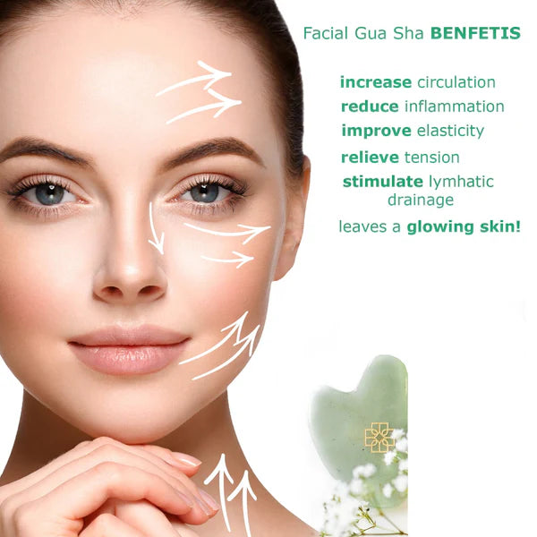 GlowGem 100% Natural Jade Roller & Massage Stone – Lymphatic Drainage & Anti-Aging Benefits