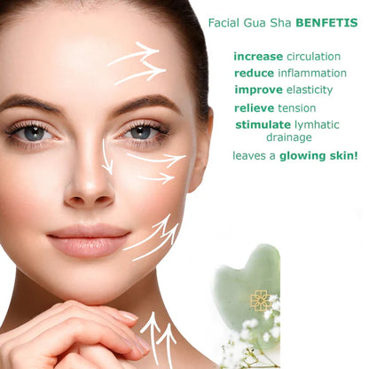 GlowGem 100% Natural Jade Roller & Massage Stone – Lymphatic Drainage & Anti-Aging Benefits