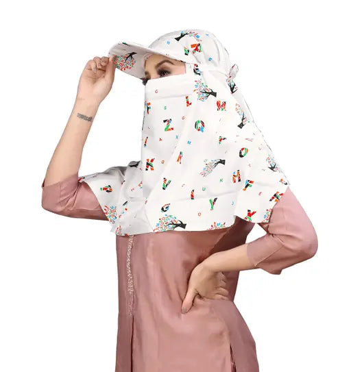 SunCrest Women’s UV Protection Cap with Face Mask – Lightweight, Breathable & Stylish Summer Shield